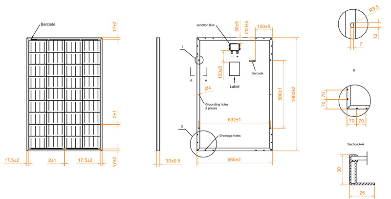 100 Watt Poly Small 15Kw Solar System