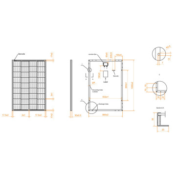 100 W Poly Small Solar Solar Układ słoneczny