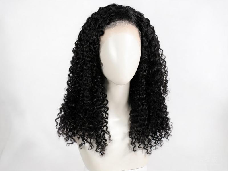 Natural Black Kinky Curly Lace Front Wig Human Hair