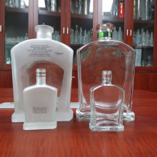 Frost Glass Bottles 750 ML Clear Square Glass Pisco Bottle