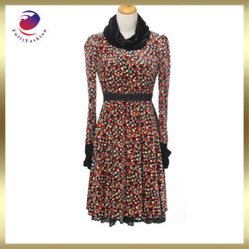 flower printed long woman dress