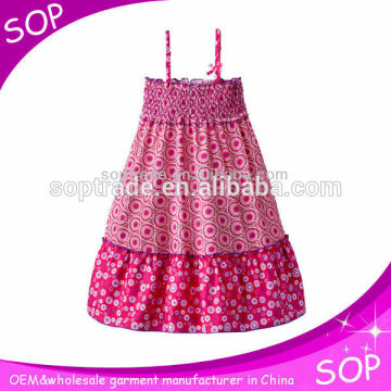 Fashion suspender skirt pink dots with shoulder-straps braces skirt for children