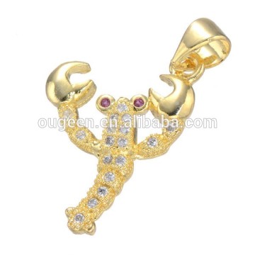 Animal Pendant 18K Gold Plating Cubic Zirconia Pendant