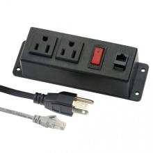 US Dual Power Outlets With Internet Ports&Switch