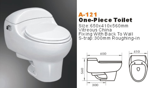 one piece toilet