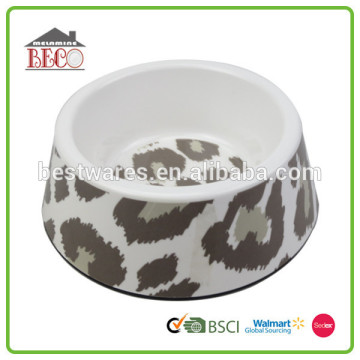 2015 Popular round paw print design melamine dog bowl