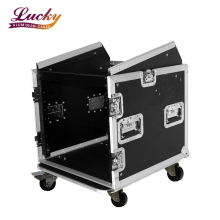 Slanted Top DJ Mixer Combo Rack - 10U Road Ready Flight Case