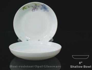 White Jade Shallow Bowl -8"