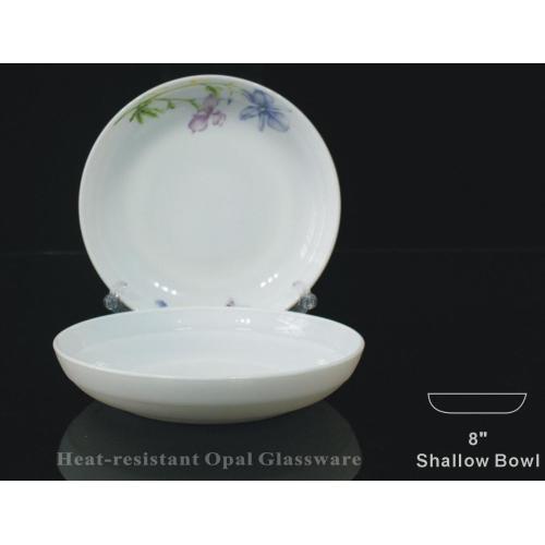 White Jade Shallow Bowl -8 "