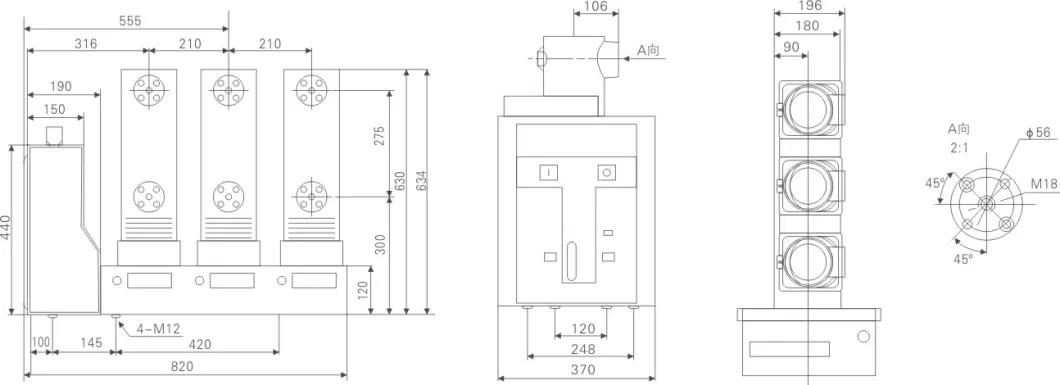 Vbi/R-12 Vacuum Circuit Breaker with Lateral Operating Mechanism