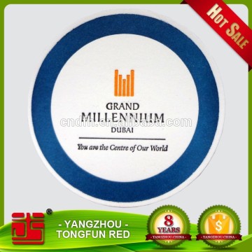 Paper coaster round / suqare tea / beer / glass bsorbent tissue coaster