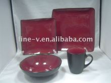 Ceramic cup and mug, bowl, dish&plate, 4pcs dinnerware