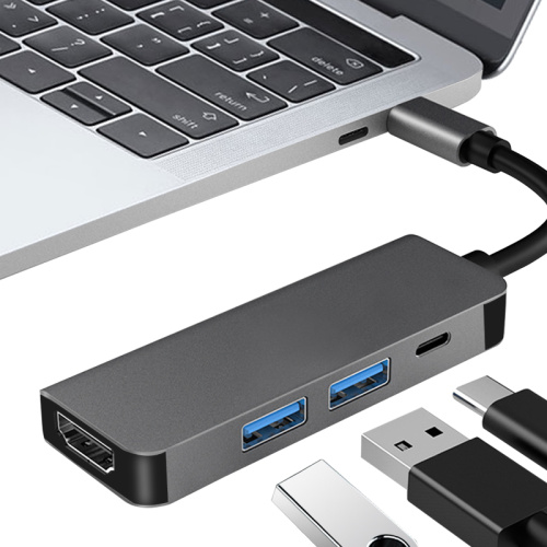 Interfaz Mutiports Convertidor 4-en-1 Hub USB tipo C