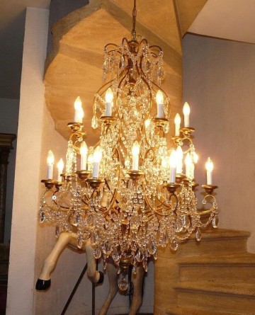 Crystal french style antique reproduction chandeliers
