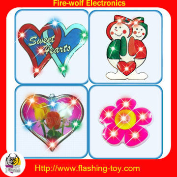 Oem Blinking El Flashing Badge For Business Promotion , Fashion People