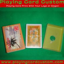 gold poker cards with plastic box