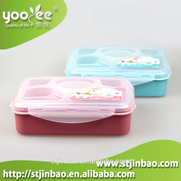 YOOYEE Divided Plastic Vacuum Bento Box 970ML