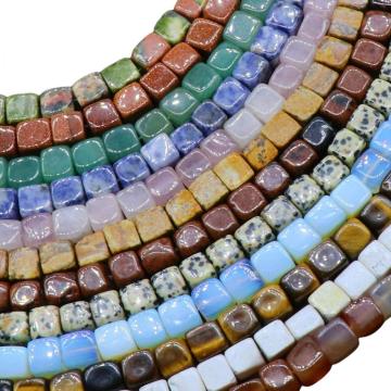 Gemstone square shape quartz stone beads natural stone loose beads for jewelry making beads strand 15 inches ( 38 cm ) wholesale