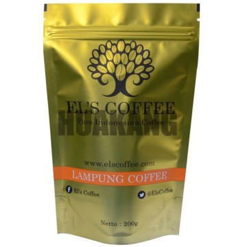 New Product pure Indonesian coffee packaging bag with ziplock