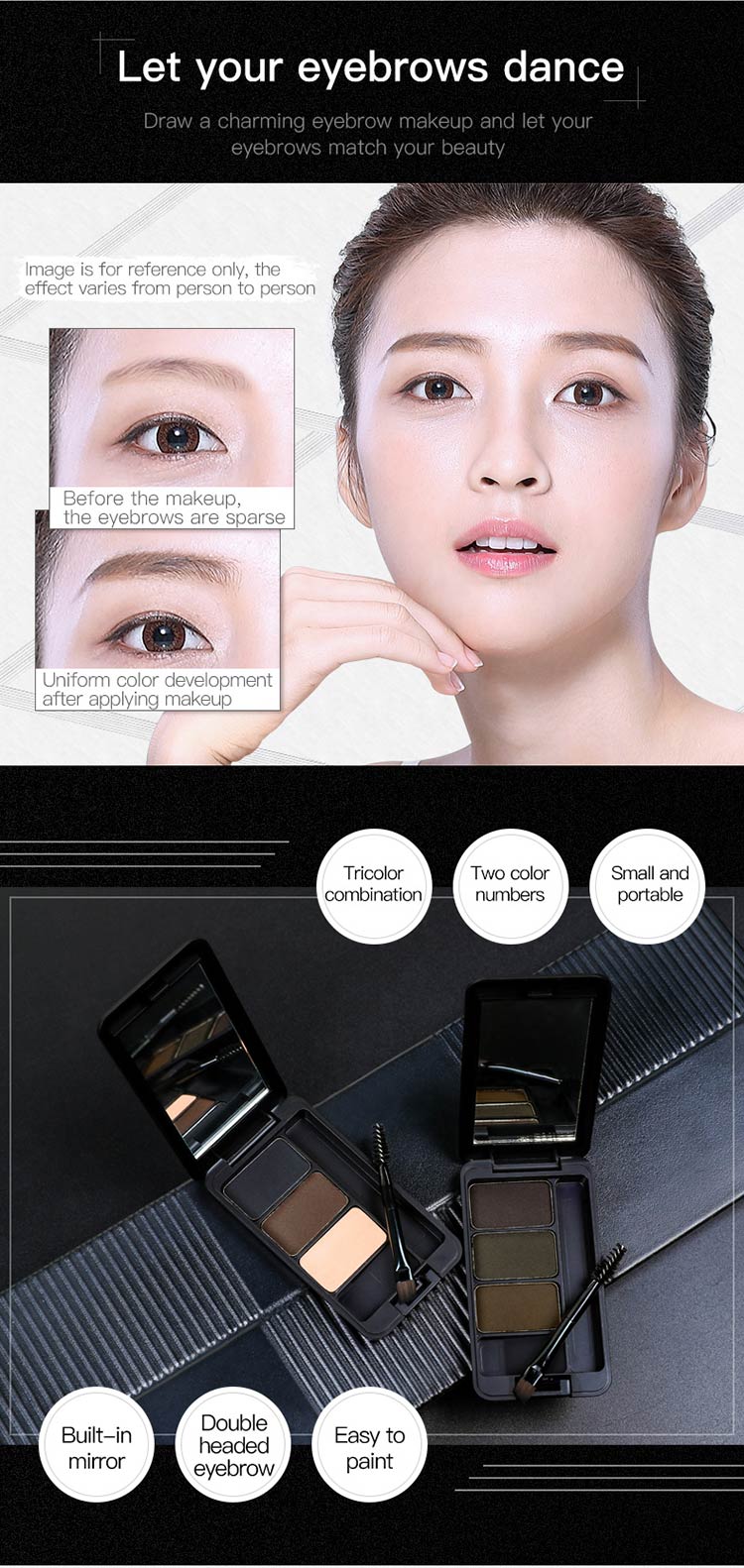 Brow makeup customized private label eyebrow powder palette your own eyebrow powder