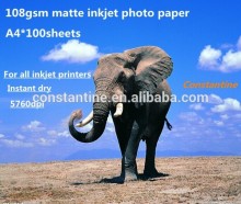 108gsm photo paper matte inkjet waterproof photo paper CAD using paper