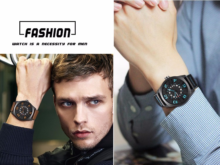 CURREN 8258 Men Quartz Watches Sport Wrist Watch Fashion New Military Style Men Watch With 3D Surface Online