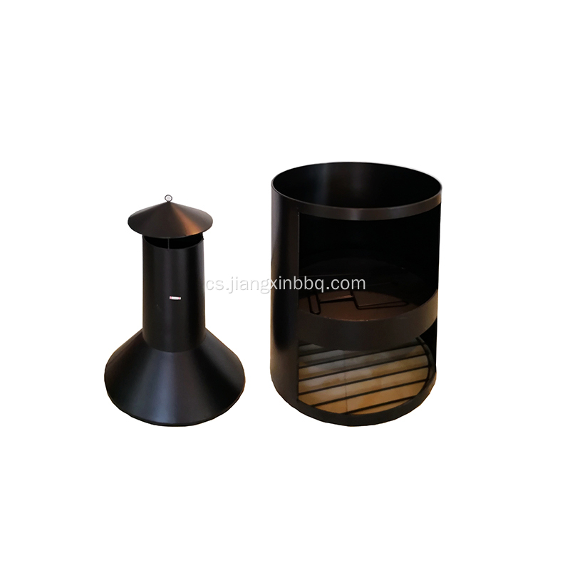 Velká venkovní zahrada Chimenea Black Fire Pit