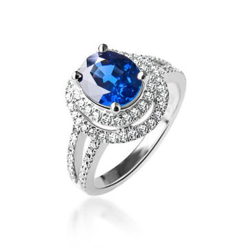 Friendly natural blue diamond engagement rings