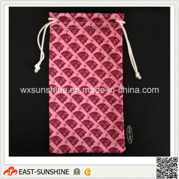 Woven Label Microfibra Glasses Pouch (DH-MC0369)