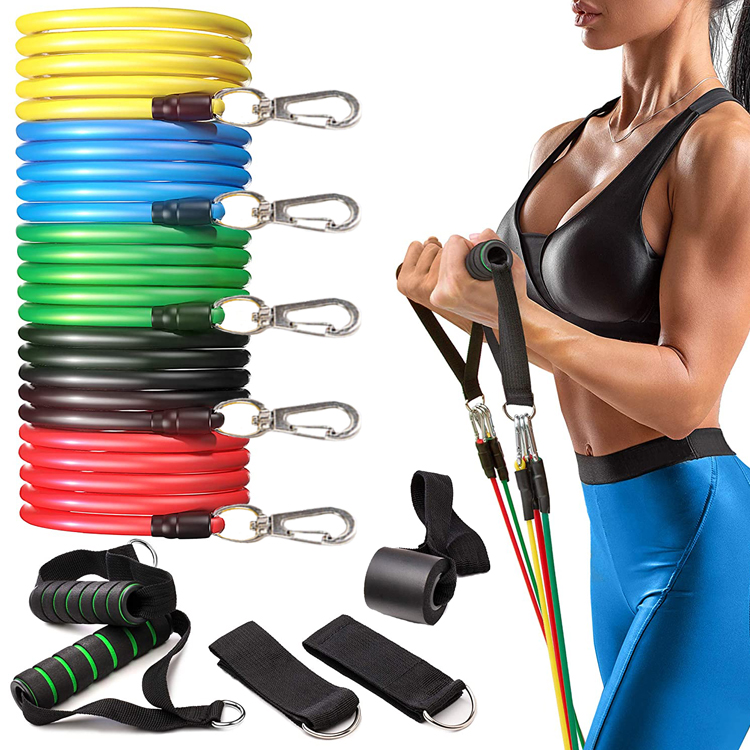 Logo Custom 11 Pcs Latihan Resistance Band Set