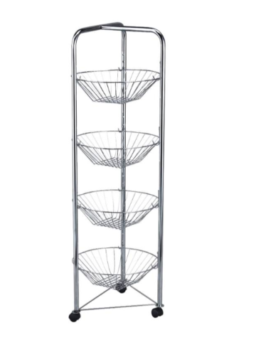 Multi-layer vegetable net storage cart with wheels