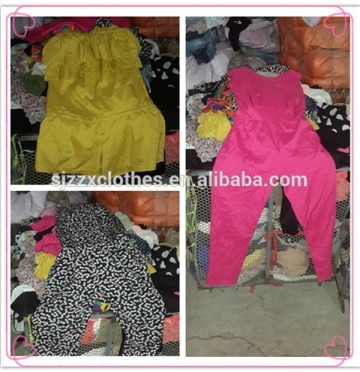Factory sorted used lady jumpsuit clothing sorted summer used clothes