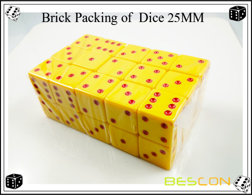 Brick Packing of Dice 25MM