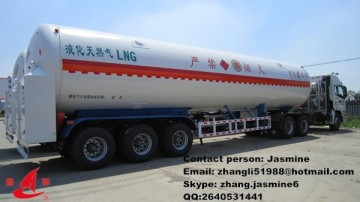 Liquid Natural Gas transport tanker , LNG tank semi trailer