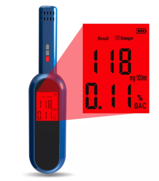 High Precision Alcohol Breath Tester - Air Blowing Alcohol Detector