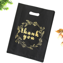 Custom Printed Logo Icecream Black Thank You Polybag Shopping Bags for Boutique