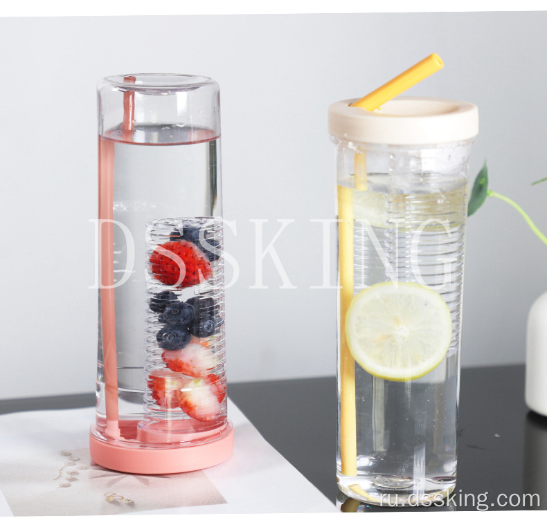 Фильтруйте воду с соломенной лимонной чашкой большой емкости