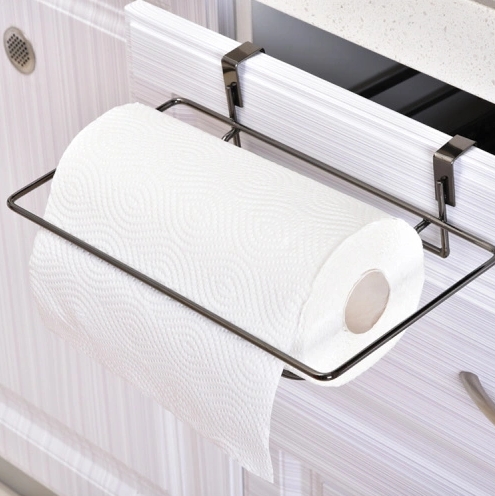 Over Cabinet Hanging Steel Kitchen Roll Paper Holder