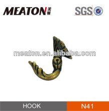 Zamak antique brass color coat hook