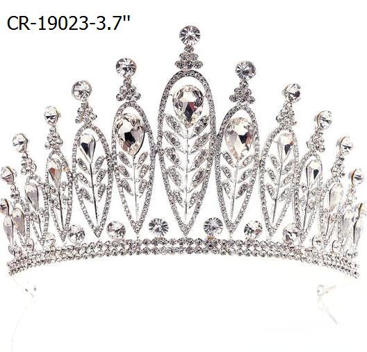 Alloy Big Stone Red Blue Green Pageant Crown