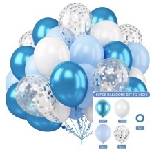 Baby Boy Blue Balloon Metallic Pearl latex Balloons