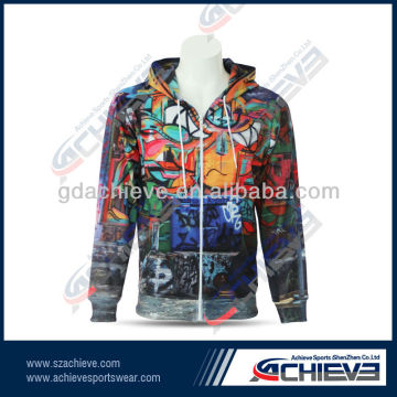 Custom printed tribal hoodie no color fade