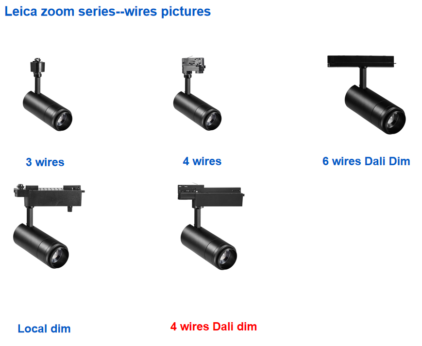 Leica Modern Design LED Adjustable Track Lights Rail Lighting System Zoom Beautiful Light Color Dimmable & Customizable