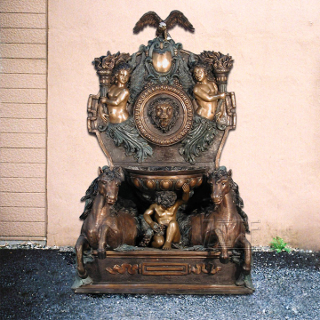 New Products decorative bronze wall fountain with figure statues