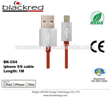 Blackred brand new design moblie usb cable, colorful flex usb cable , usb cable with led lighting