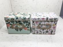 Custom square tin containers