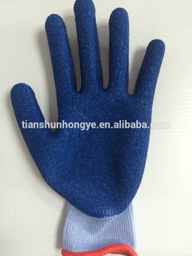 China Factory Cotton Latex Coated Safety Gloves