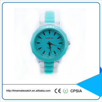 Geneva Ladies sports brand silicone watch jelly watch quartz watch for women