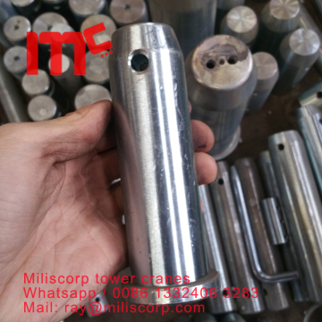 Tower crane axis pin