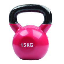 15KG Red-Violet Vinyl Coated Kettlebell